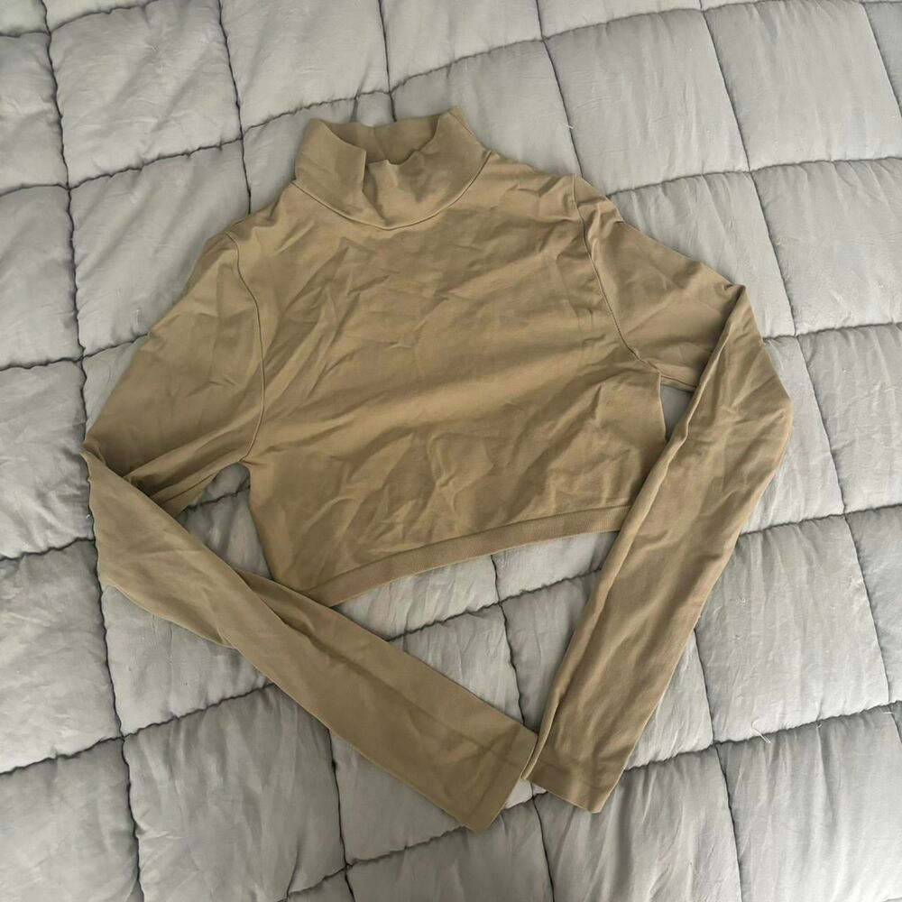 Free People Green Turtle Neck Long Sleeve XS